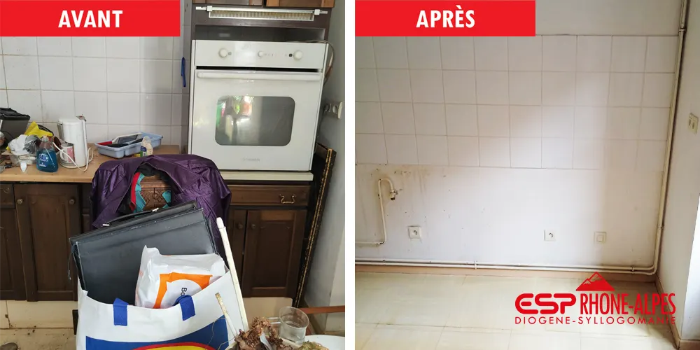 Nettoyage cuisine à Villeurbanne dans un appartement insalubre